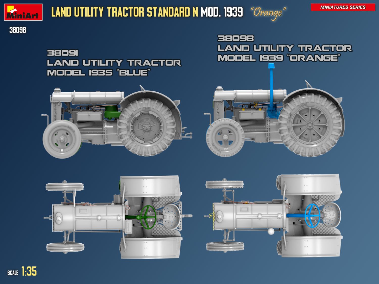 miniart-38098-standard-n-orange-traktor-modellbausatz-1-35 image 4