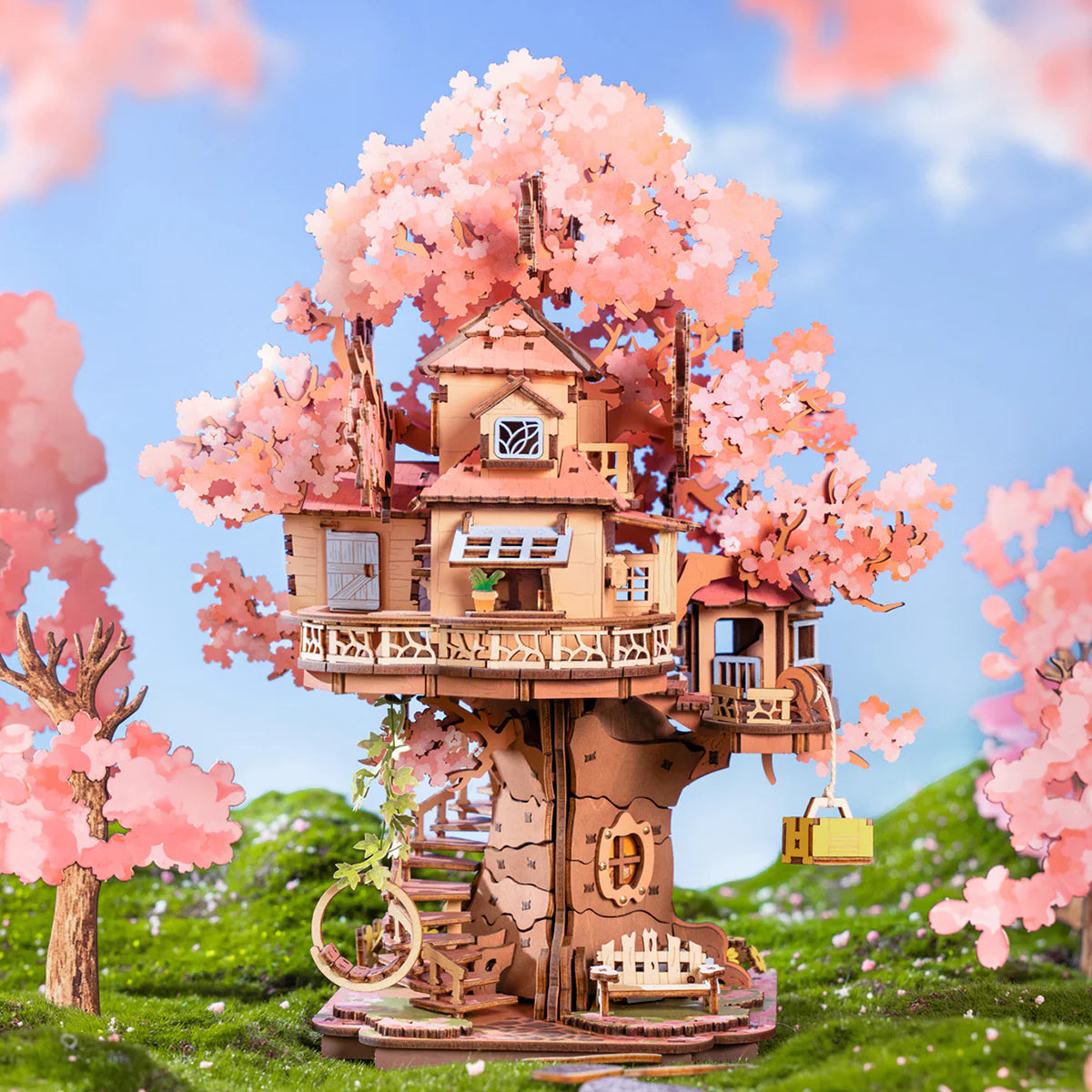 rolife-tgs04-sakura-tree-house-holzbausatz-3d-puzzle image 2