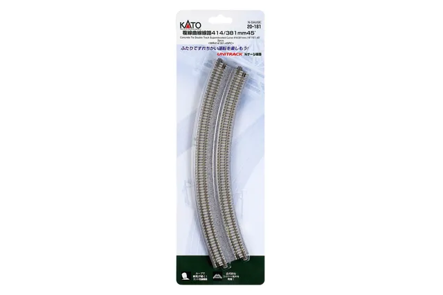 hobbytrain-gleise-doppelgleis-gebogen-r414-381mm-45-spur-n-2 image 1