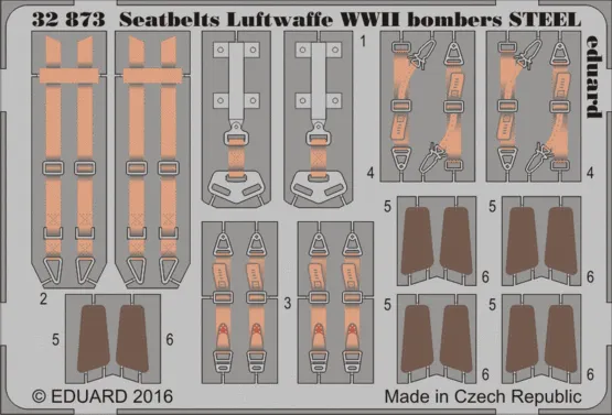 eduard-32873-sitzgurte-luftwaffe-wwii-bomber-1-32-steel image 1
