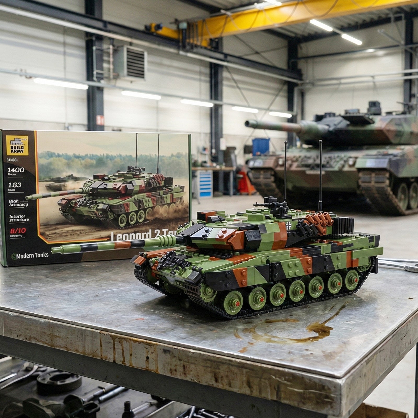 build-army-bam001-leopard-2a6-panzer-1390-teile image 3