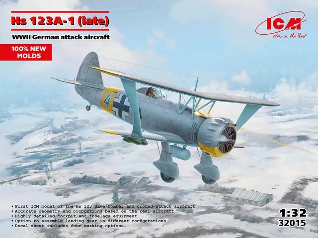 icm-32015-hs-123a-1-flugzeugmodell-bausatz-1-32-ww2 image 1