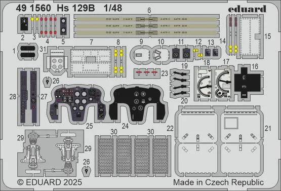 eduard-491560-hs-129-cockpit-tzteile-1-48-takom image 1