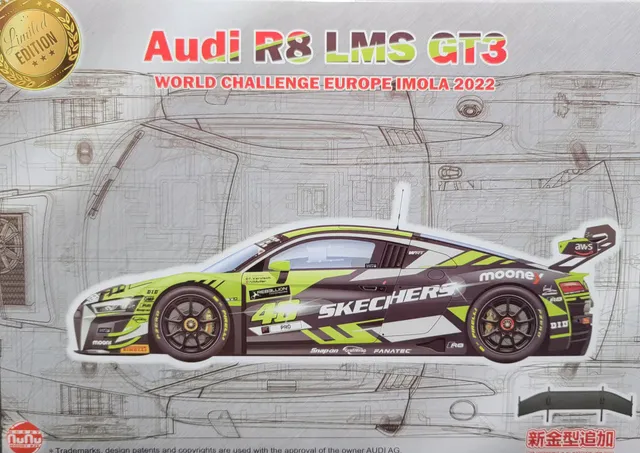 nunu-24044-audi-r8-lms-gt3-evo-modellbausatz-1-24-vr46 image 1
