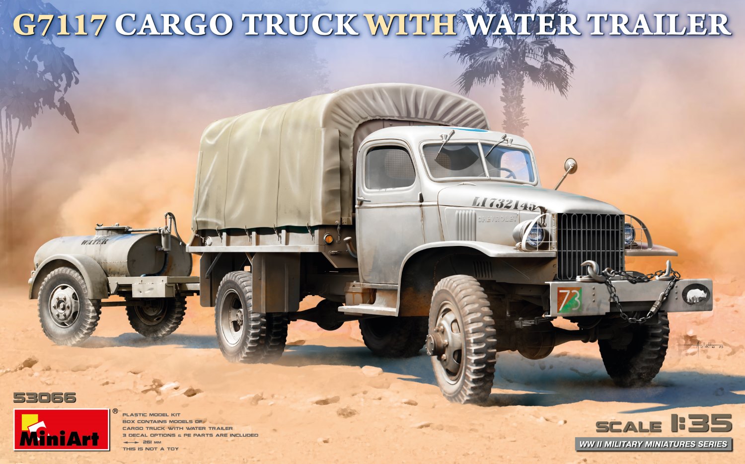 miniart-53066-g7117-cargo-truck-trailer-bausatz-1-35-wwii image 1
