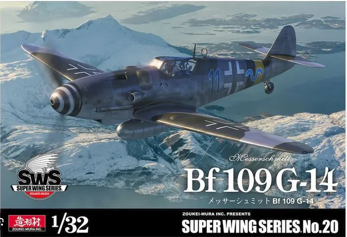 zoukei-mura-sws-20-bf-109-g-14-flugzeugmodell-1-32-mit-pilot image 1