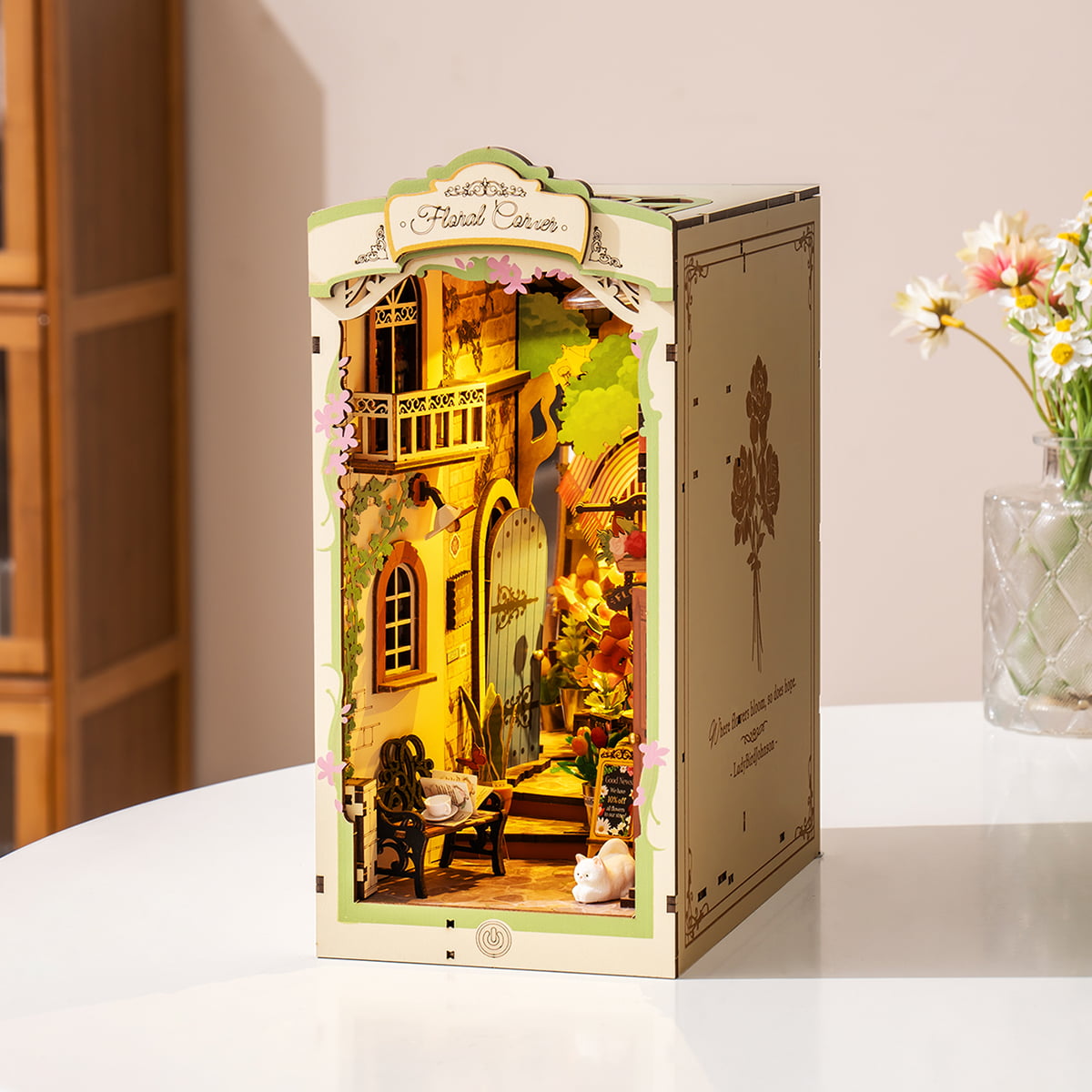 robotime-rolife-tgb09-floral-corner-book-nook image 2