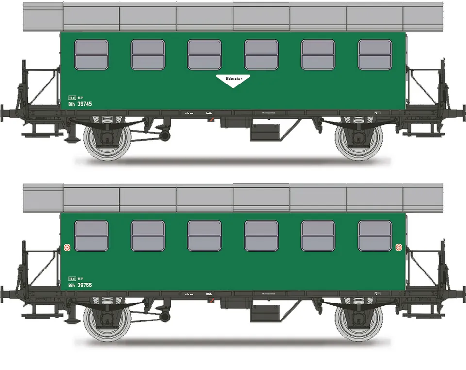 hobbytrain-personenwagen-3er-set-bih-bb-ep-iii-gr-n-spur-n image 1