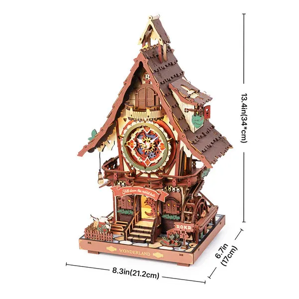 robotime-rokr-lc901c-kuckucksuhr-3d-holzpuzzle-mechanisch image 1