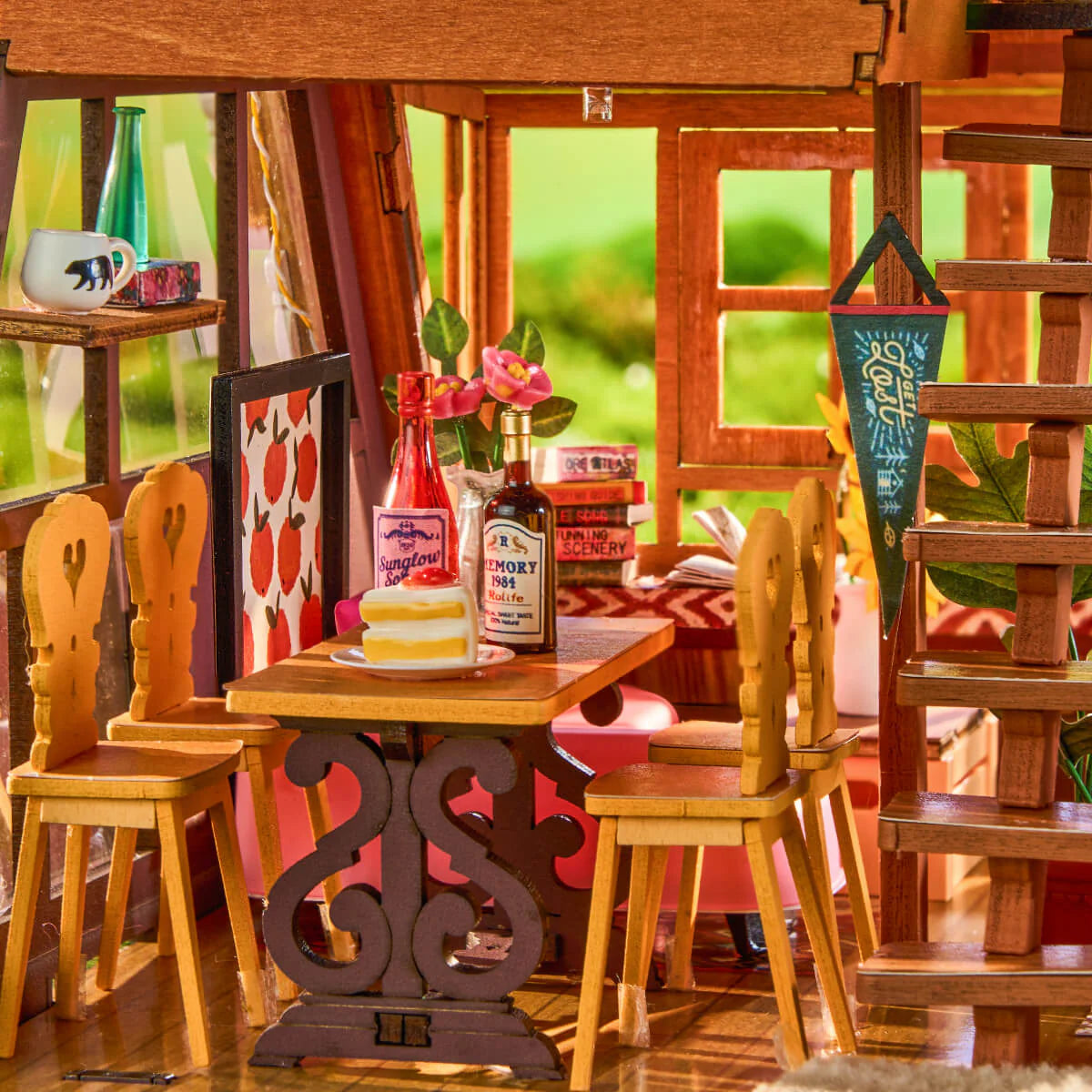 robotime-rolife-dg181-a-frame-cabin-miniaturhaus-holz image 3