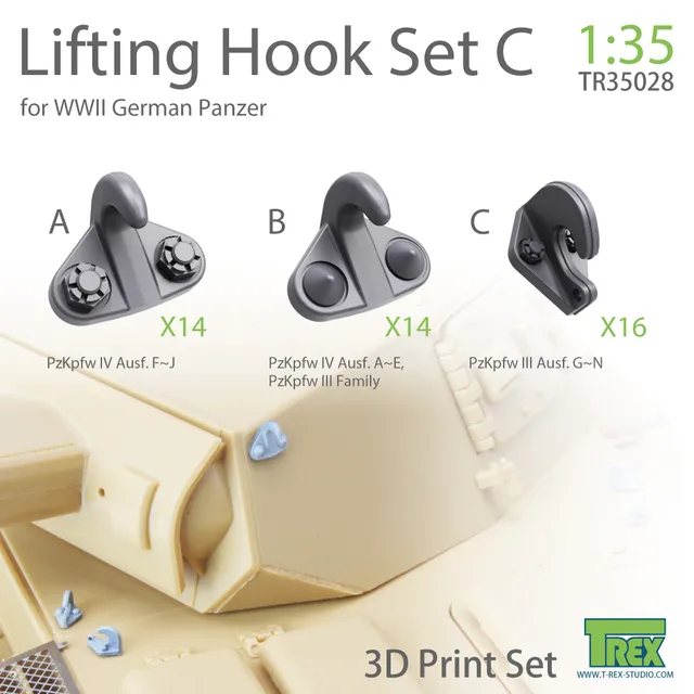 t-rex-35028-lifting-hook-set-c-1-35-zur-stteile-wehrmacht image 1