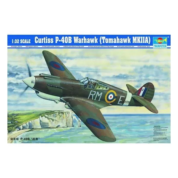 trumpeter-02228-p-40b-warhawk-1-32-flugzeug-bausatz image 1