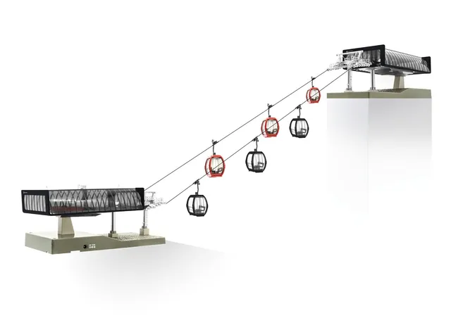 hobbytrain-d-line-seilbahn-h0-schwarz-6-gondeln-1-87 image 1