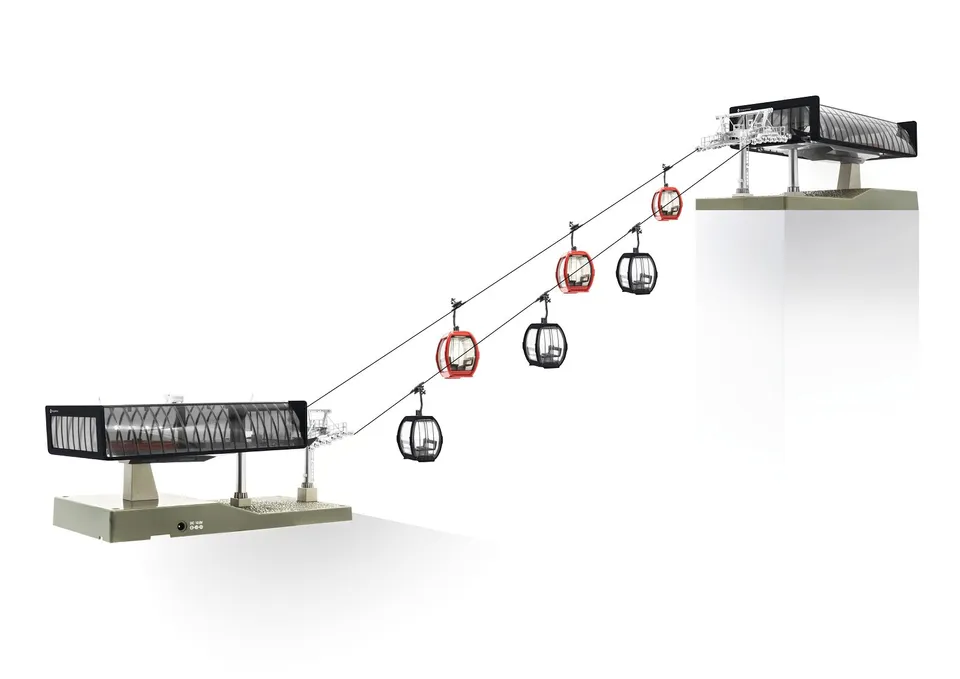 hobbytrain-d-line-seilbahn-h0-schwarz-6-gondeln-1-87 image 1
