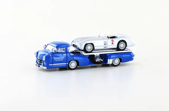 hobbytrain-modellautos-mb-renntransporter-300-slr-1-87-set image 1