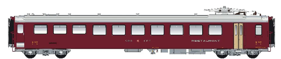 hobbytrain-ew-i-dr4-speisewagen-sbb-ep-iii-personenwagen image 1