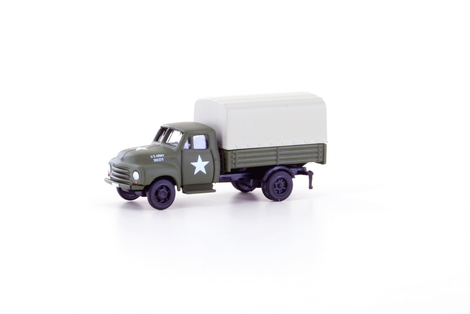 hobbytrain-modellautos-opel-blitz-pritsche-plane-us-army image 1