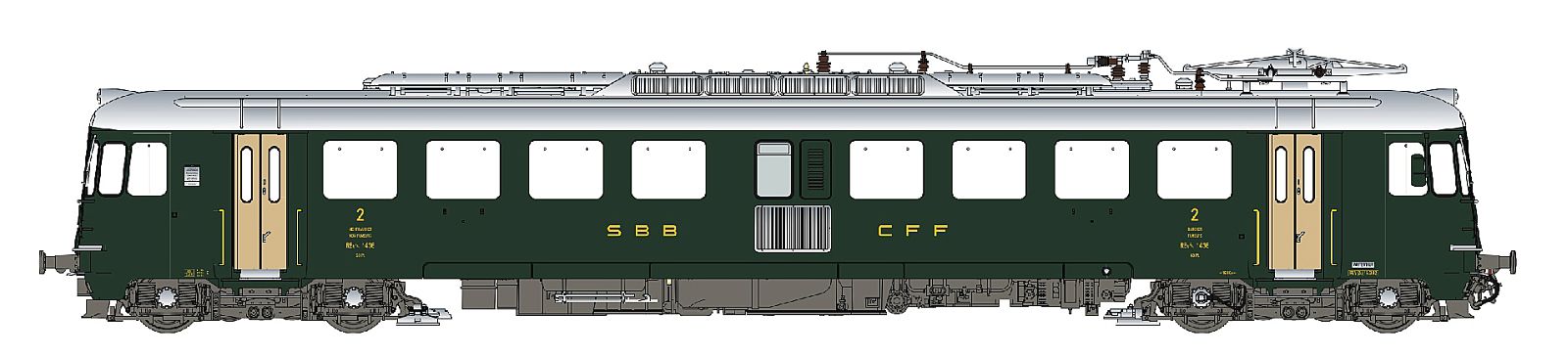 hobbytrain-rbe-4-4-1436-triebwagen-sbb-ep-ivb-dc-sound image 1