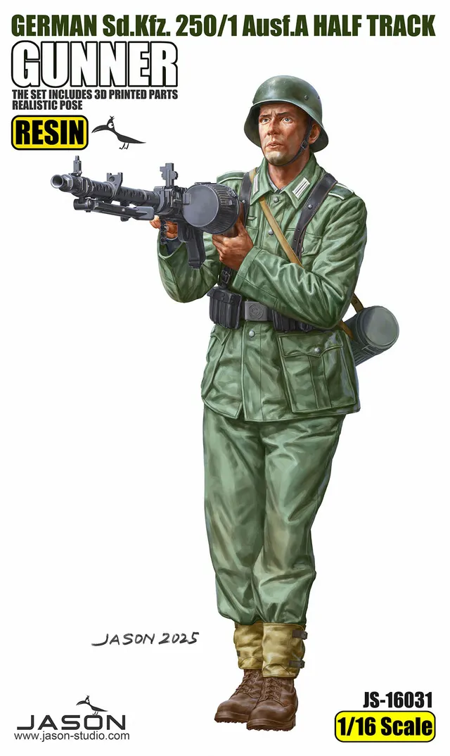 jason-studios-16031-sd-kfz-250-1-gunner-resinfigur-1-16-ww2 image 1
