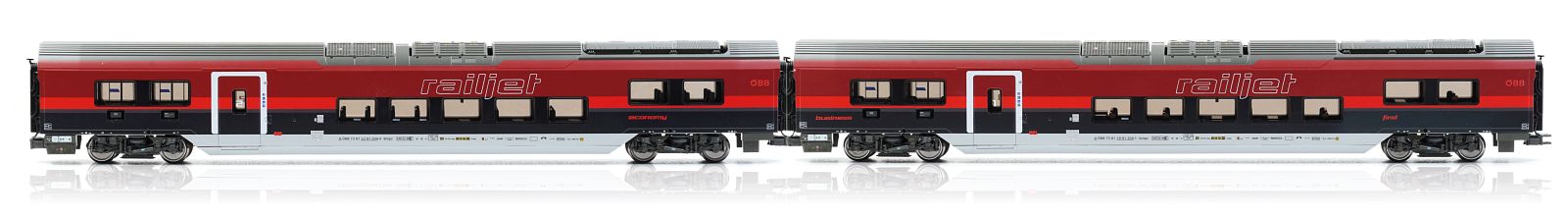 hobbytrain-personenwagen-railjet-2er-set-dani-bb-ep-vi-basic-ac image 1