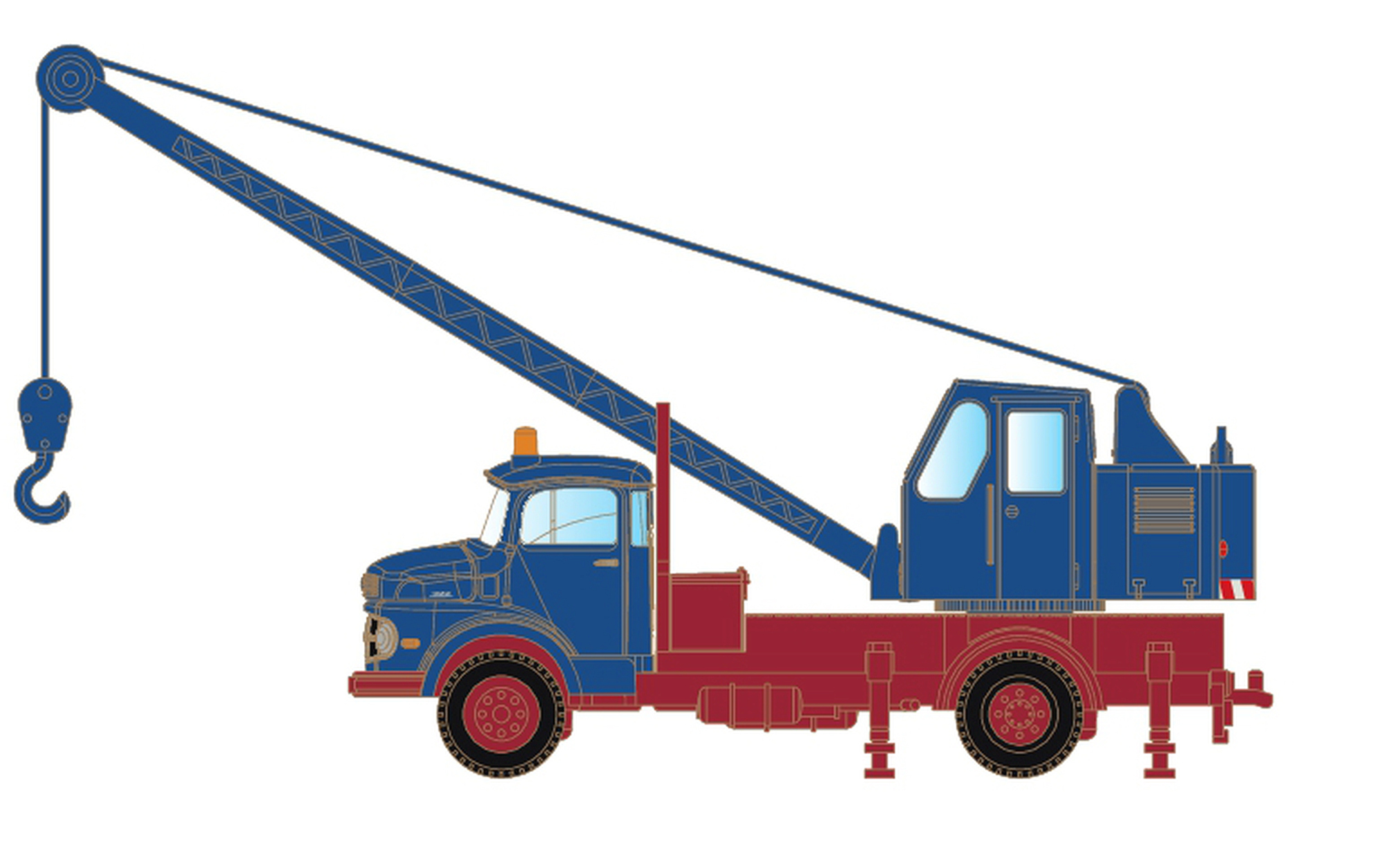 hobbytrain-l322-mobilkran-modellauto-blau-rot image 1
