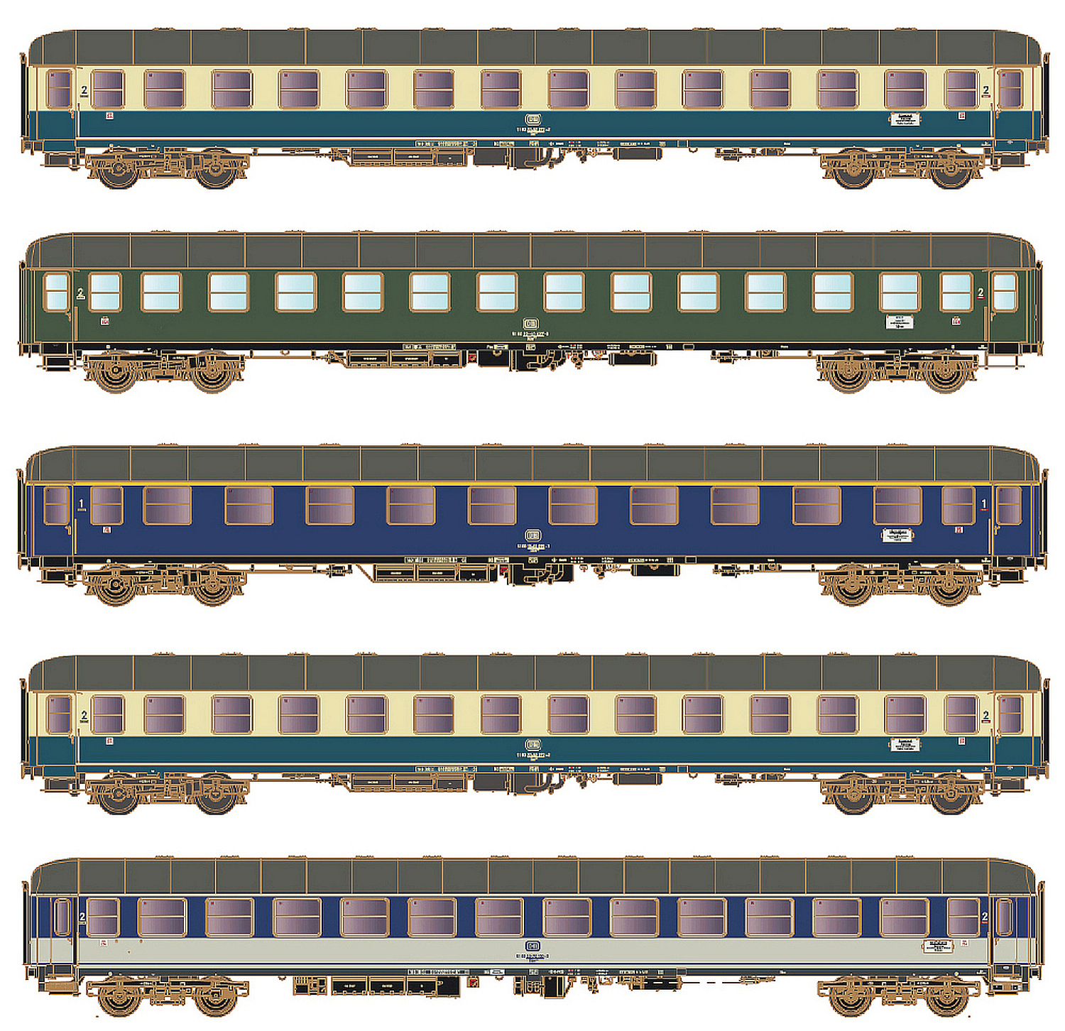hobbytrain-d-912-personenwagen-db-5er-set-ep-iva-ac image 1