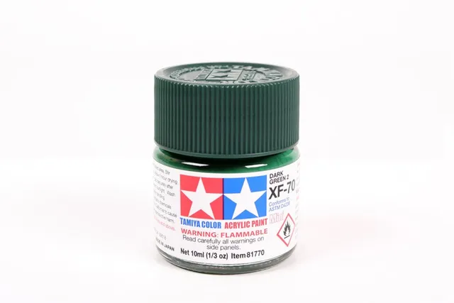 tamiya-xf70-dark-green-acrylfarbe-10-ml-matt image 1