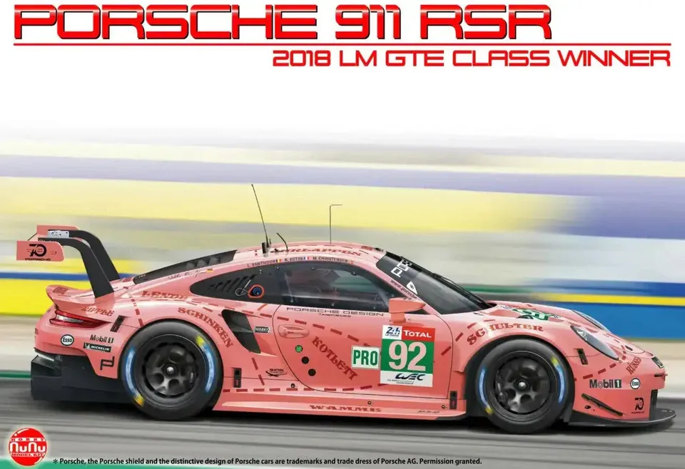 nunu-24040-porsche-911-gt3-rsr-pink-pig-bausatz-1-24 image 1