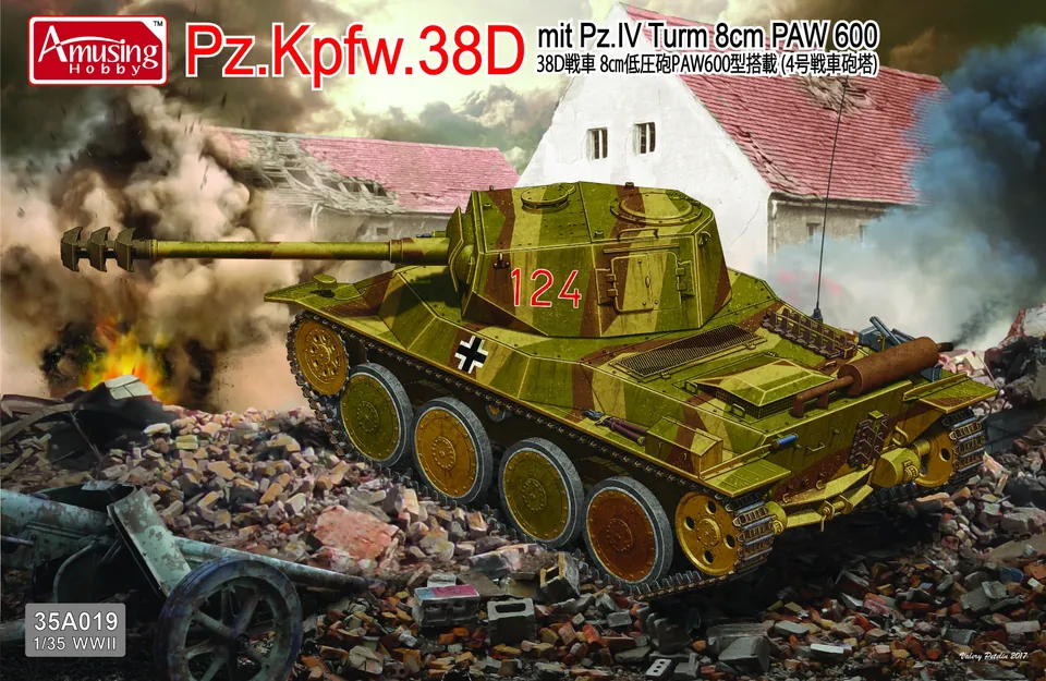 amusing-hobby-35a019-pz-kpfw-38d-panzermodell-1-35-ww2 image 1