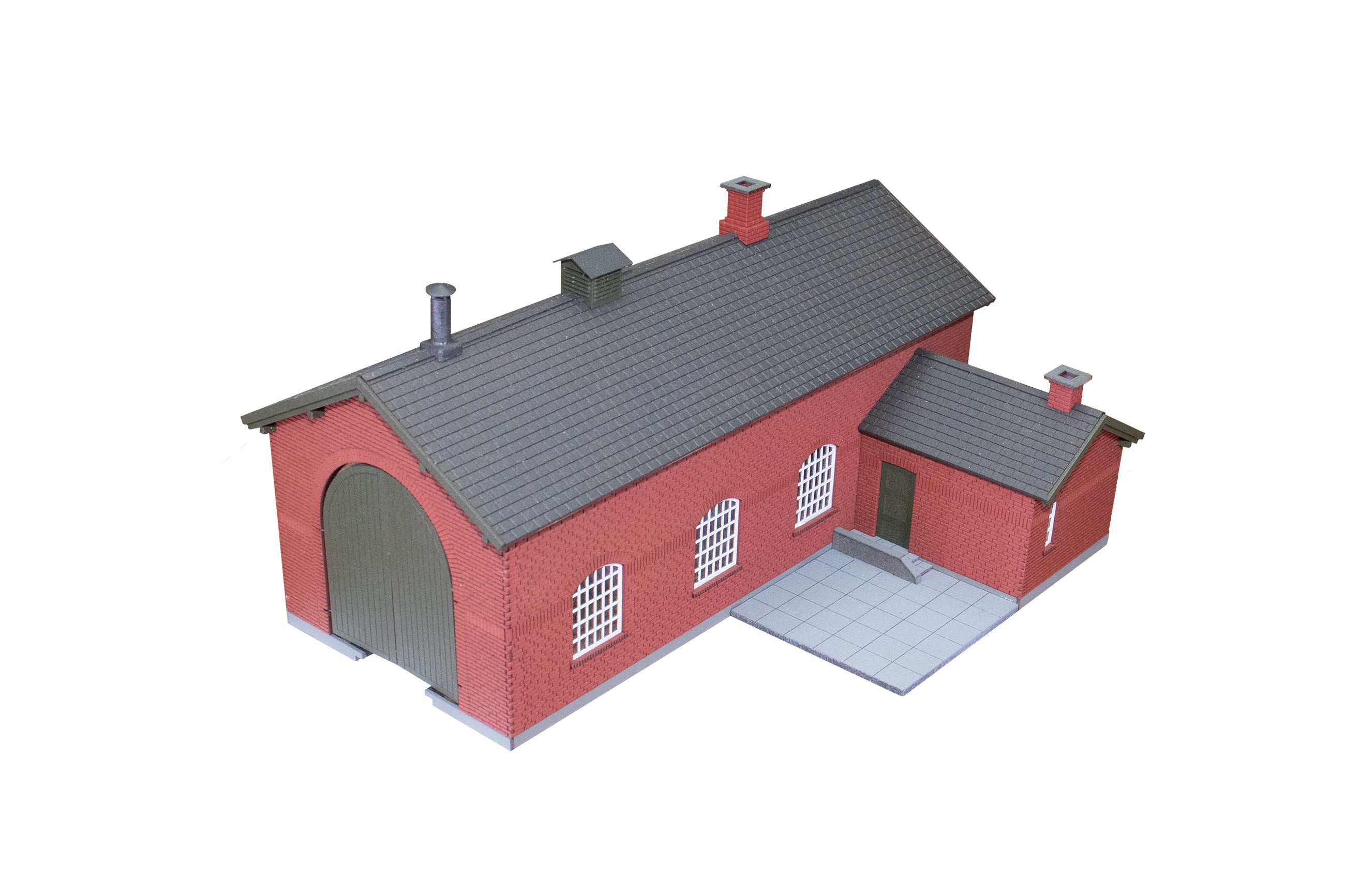 hobbytrade-ved-banen-ht-87253-lokschuppen-bausatz-h0-rot-1-gleisig image 2