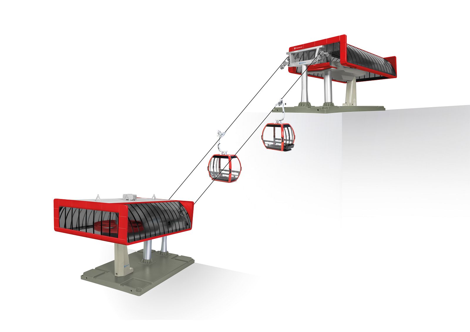 hobbytrain-gipfelbahn-d-line-profiset-seilbahn-1-32-schwarz-rot image 1