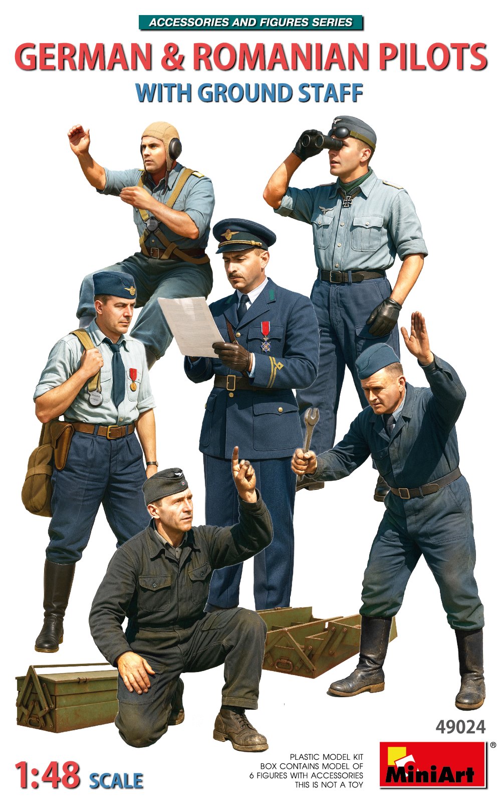 miniart-49024-deutsche-piloten-figuren-1-48-mit-bodenpersonal image 1