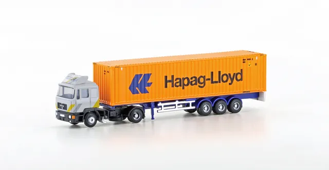 hobbytrain-modellautos-man-f90-container-sattelzug-hapag-lloyd image 1