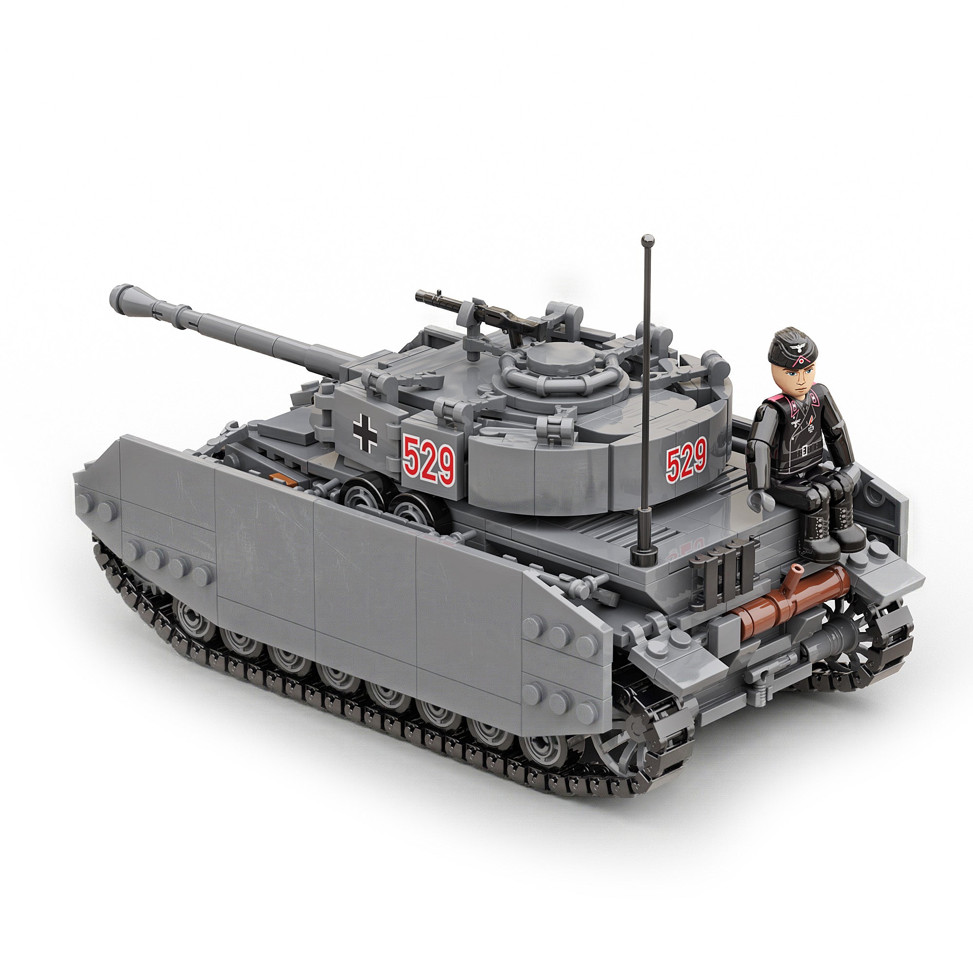 build-army-ba0161-panzer-iv-ausf-h-panzermodell-1-33-mit-interieur image 2