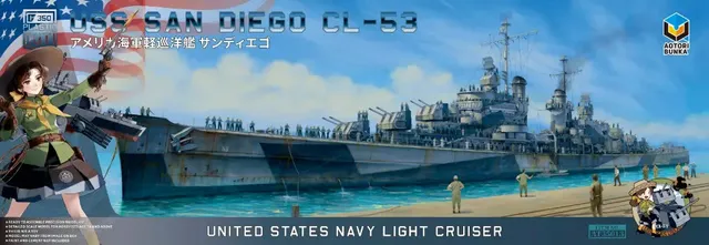 aotori-bunka-35013-uss-san-diego-cl-53-schiffsmodell-1-350 image 1