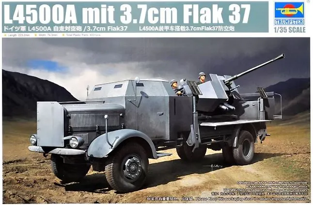 trumpeter-09593-l4500a-flak-lkw-3-7cm-flak-37-1-35 image 1