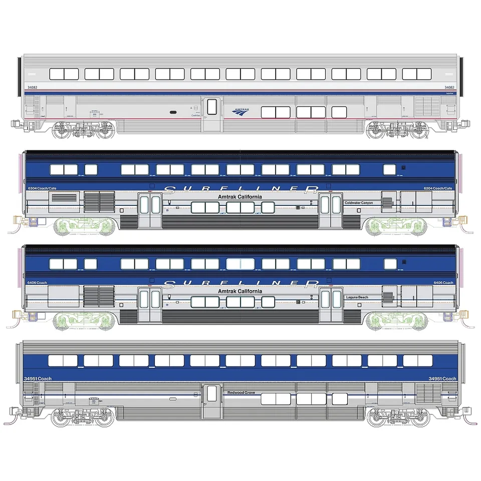 hobbytrain-surfliner-amtrak-personenwagen-4er-set-ep-vi image 1