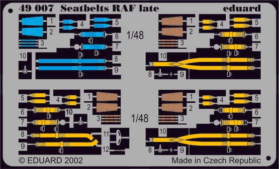 eduard-49007-sitzgurte-raf-late-1-48-modellbau-zubeh-r image 1
